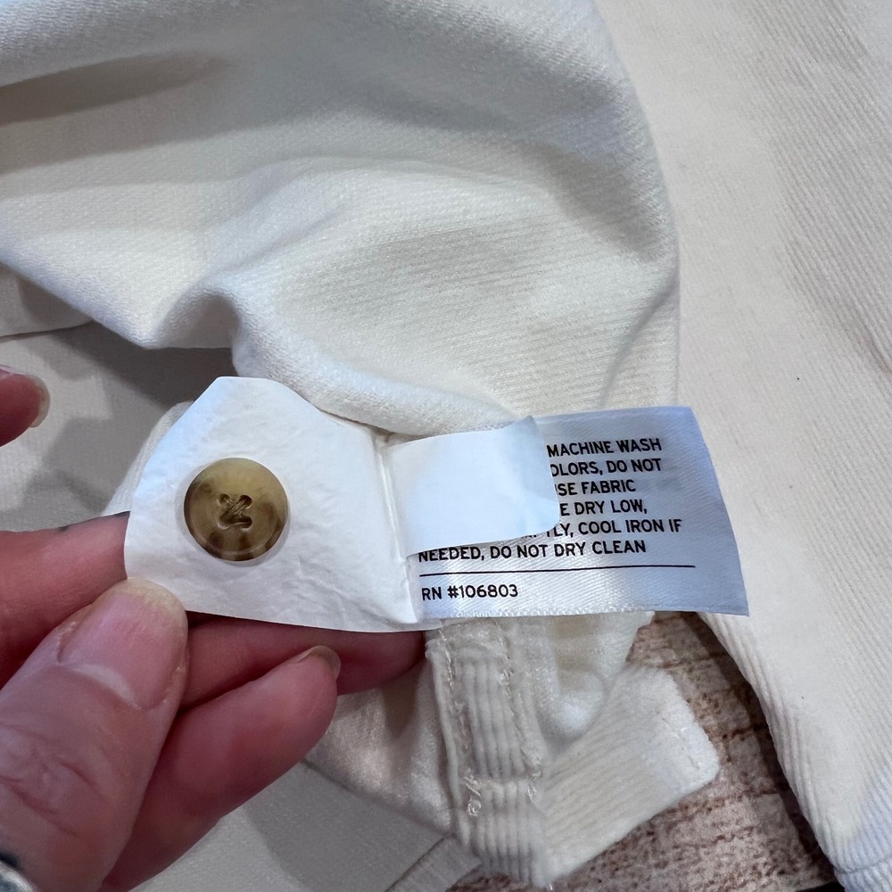 Duluth Trading Co Womens Cream Corduroy V-Neck Tunic Top Pullover Shirt Size‎ M - Picture 6 of 10